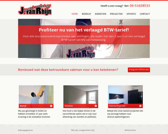 Stucadoorsbedrijf J Van Rhijn Logo