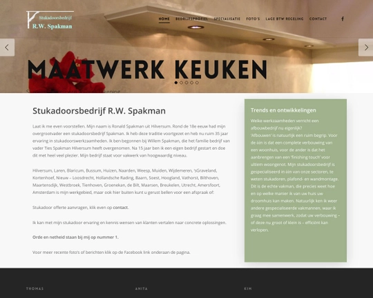 Stukadoorsbedrijf R.W. Spakman Logo